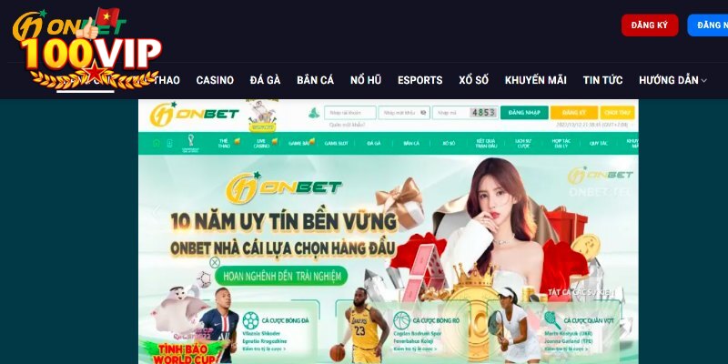Onbet thuộc liên minh nhà cái 100VIP
